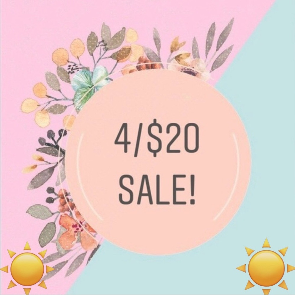 ☀️4/$20 Sale!☀️Search☀️ in my closet to view all items!